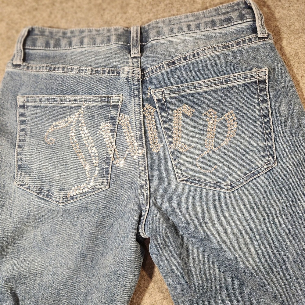 Juicy Couture Jeans Womens 3/26 Blue Lunita Rhinestone Juicy Flare Vintage Y2K - Picture 10 of 12
